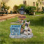 Statue de jardin de bouledogue français