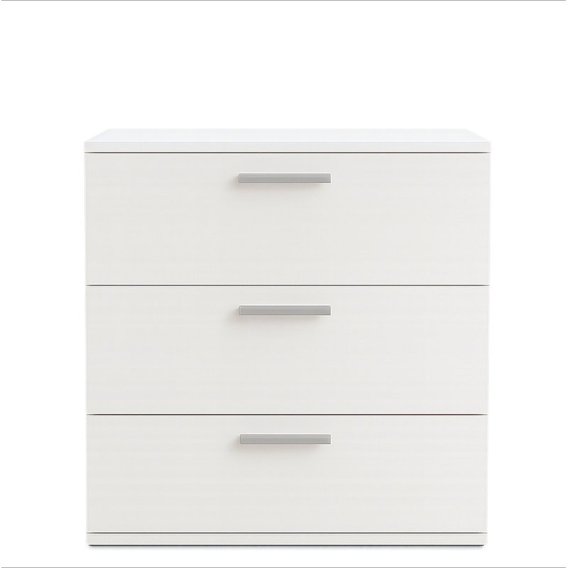 Commode modulaire à trois tiroirs Morgan, White
