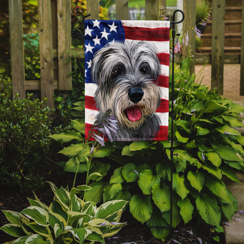 Polyester à 2 côtés 15 x 11 po drapeau de jardin, Schnauzer miniature