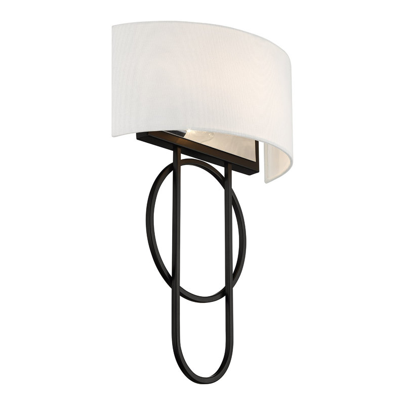 Kinmundy 2-Light Wall Sconce in Matte Black, Matte Black