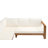 Clayton Outdoor 4-Piece Acacia Wood Sectional Patio Sofa Set With Cushions