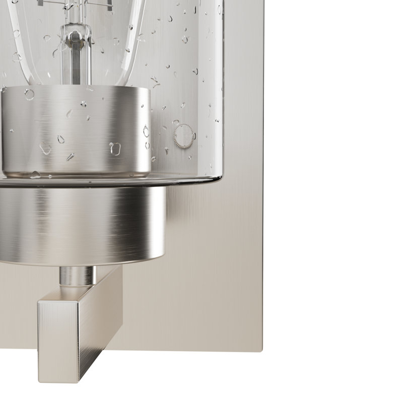 Hartland Aluminum Metal Armed Wall Sconce, Brushed Nickel