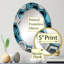 Phenice - Abstrait géométrique blanc et bleu - Miroir mural géométrique moderne-99569498