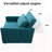Nikkiya 3-in-1 Convertible Chair Bed,Upholstered Accent Chair, Lounger, and Sleeper-1055114203