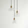Luminaire suspendu en grappe 3 lumières Inola