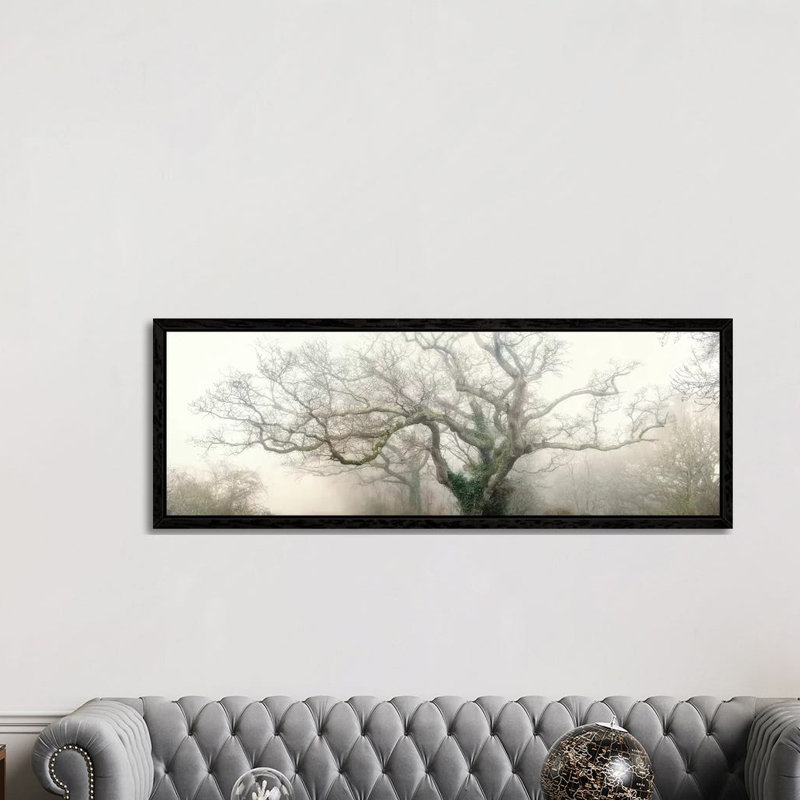 Octopus Ghost Oak 1 Piece Panoramic Wall Art on Canvas, 121.92 cm H x 40.64 cm W, Black Framed