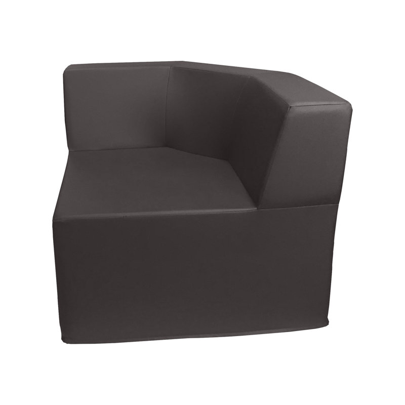 Ammaarah 1 Seater Faux Leather Seating Component, Taupe
