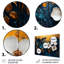 «Blue Polnesian Paradise Poppies Tiles II - Boho Tiles», ensemble de reproduction d'art mural-107183675-107183677
