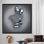 Art sur toile métallique 3D représentant une représentation abstraite sensuelle d'un couple qui s'étreint
