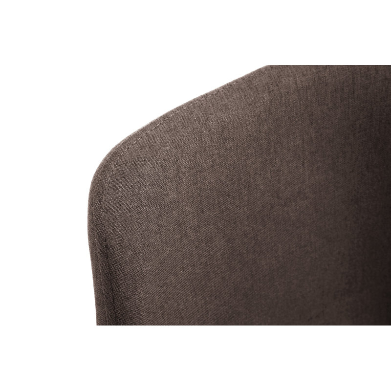 Winkelman 41cm H Velvet Upholstered Upholstered Back Side Chair in Brown