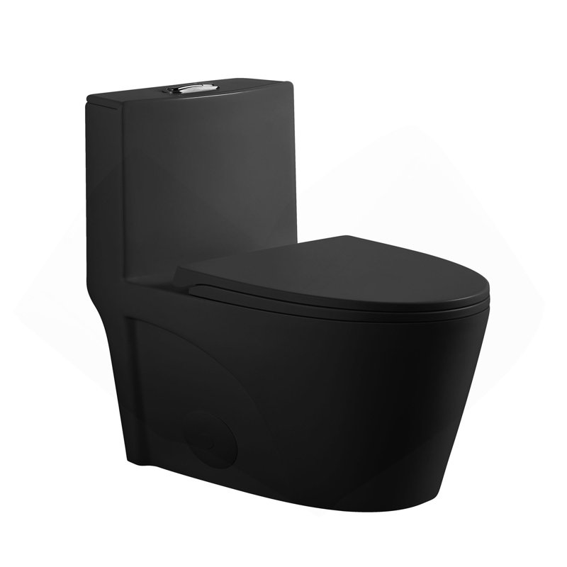1.1/1.6 GPF Tornado Flush One-Piece Toilet for bathrooms,Siphonic S-trap 12",Elongated Bowl with Soft Close Seat,Powerful Dual Flush MAP 1000g,Comfort Chair Seat ADA Height 17"