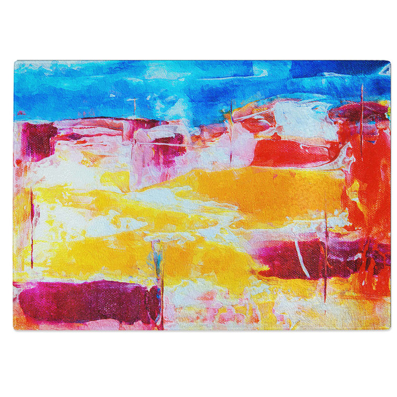 Tempered Glass Art Painting Vol.113 Chopping Board, 39 cm W x 28.5 cm L