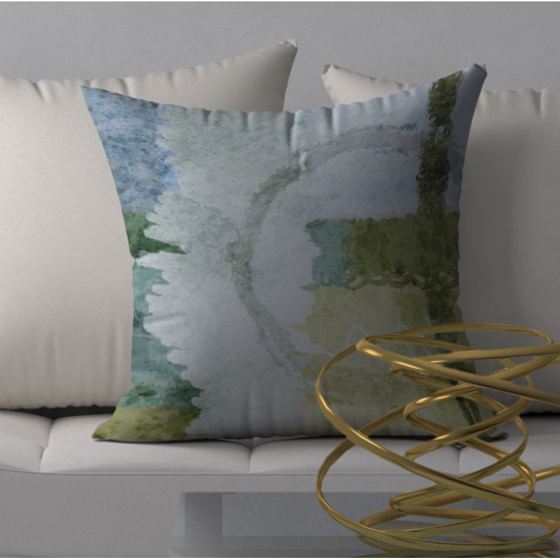 Abstract Reversible Throw Pillow, 24" x 24"