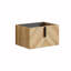 Ensemble de meuble-lavabo mural flottant simple 30 po avec lavabo en céramique intégré noir et armoire à grain de bois à chevrons-480158583-334507403