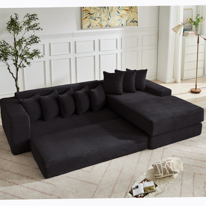 Nouveau canapé modulaire convertible surdimensionné New Arrived, canapé en L avec plusieurs fonctions, idéal pour se détendre confortablement et passer la nuit