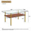 Table basse avec plateau en verre trempé-754428024