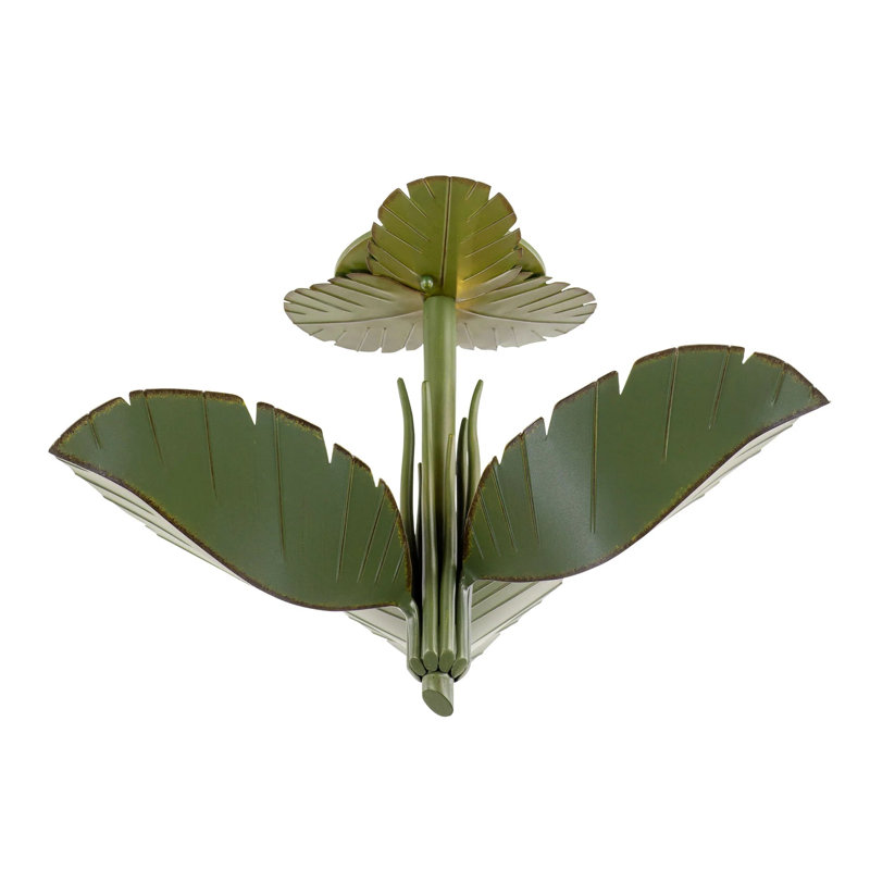 Plafonnier semi-encastré Banana Leaf, Feuille de bananier, Feuille de bananier / vert
