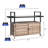 51.2 x 35.4 inch Outdoor Portable Wicker Bar Cart, Kitchen Cart With Glass Countertop Suitable For Patio, Balcony, Porch, Backyard-98553942