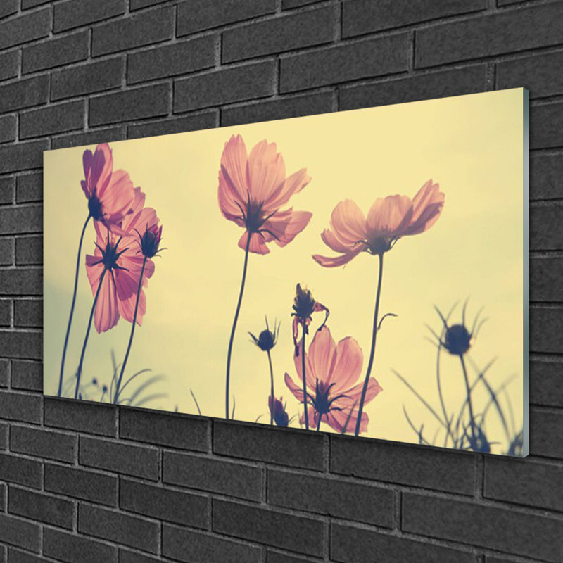 Flowers Floral - Unframed Photograph on Glass