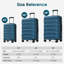 Valise 24 po Hardshell ABS à carreaux, valise de voyage extensible durable avec roulettes, serrure TSA