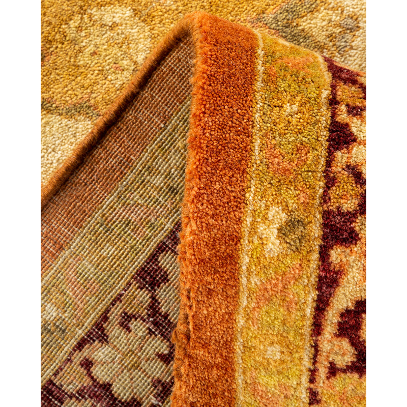Tapis unique en bronze noué à la main de 9 pi 2 po x 12 pi 2 po Keenan