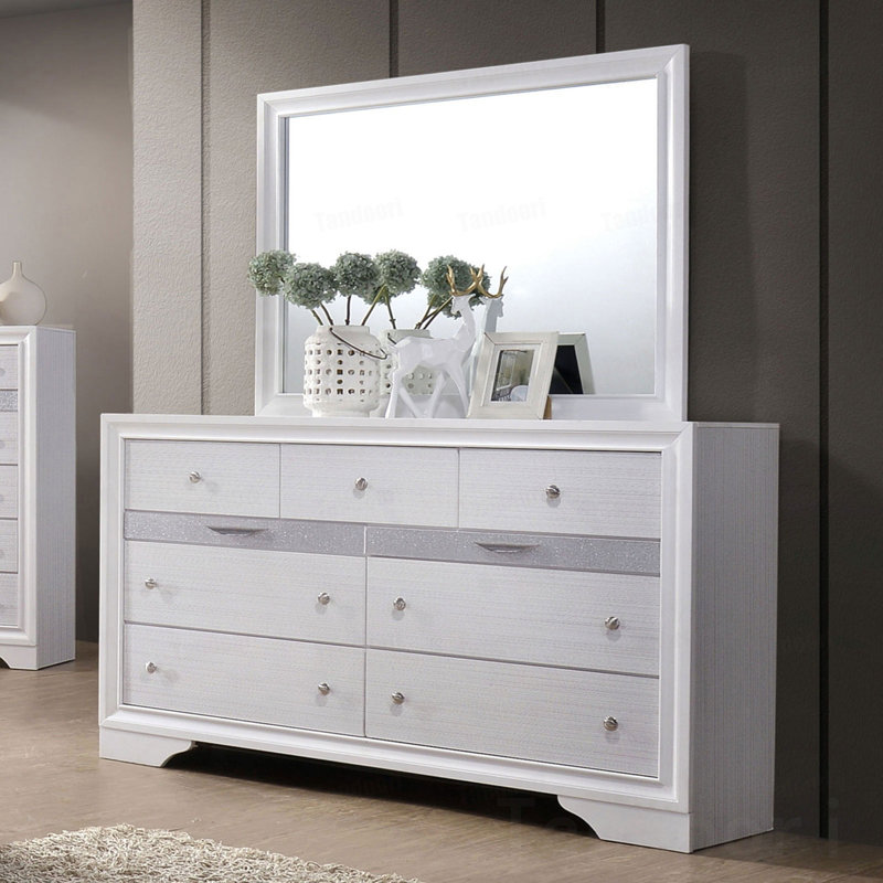 Commode avec miroir Miroir à bijoux caché