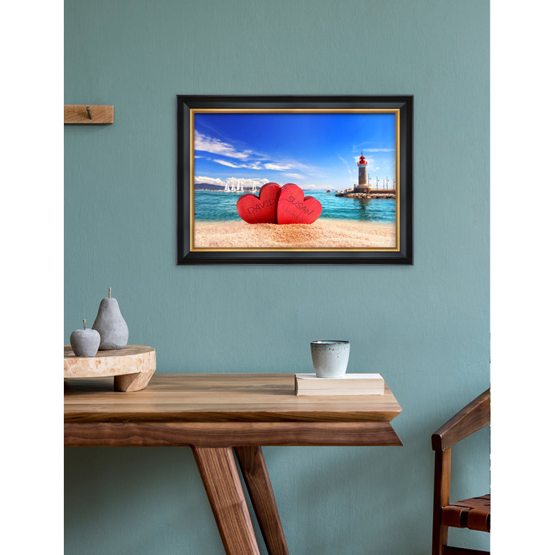 Beach Lovers, reproduction encadrée, H 12 po x l 18 po x P 1,5 po, Toile tendue