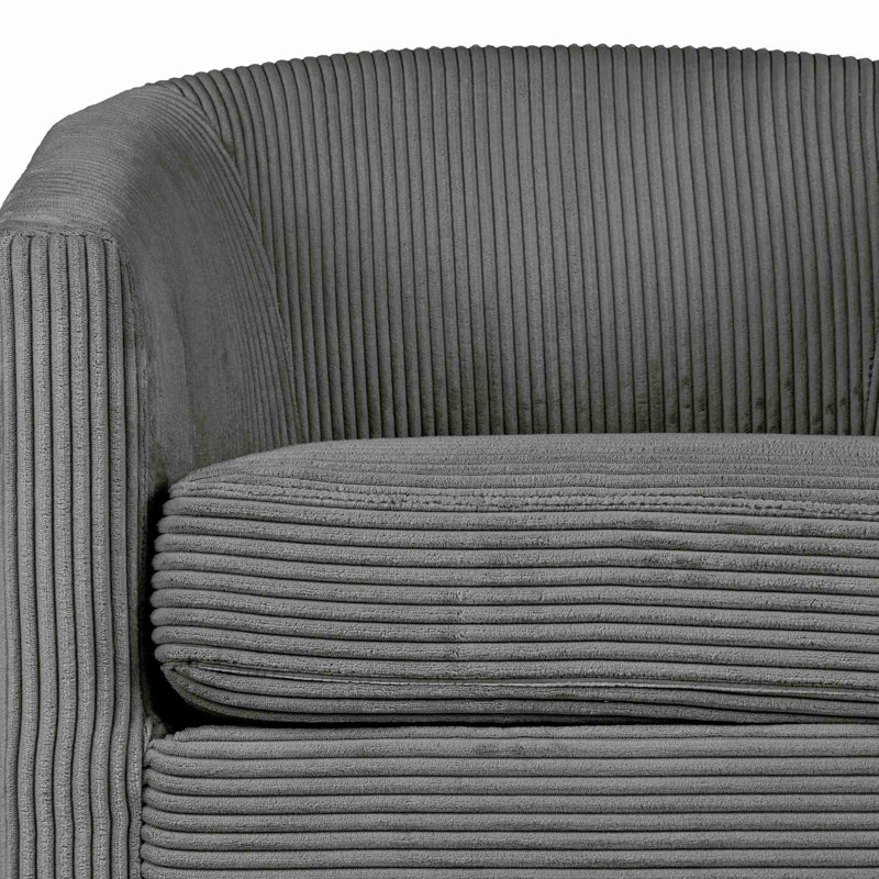 Fauteuil demi-tonneau pivotant 360, Gris foncé