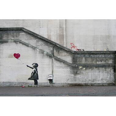 Bless international Sniper And Child On Canvas by Banksy Graphic Art