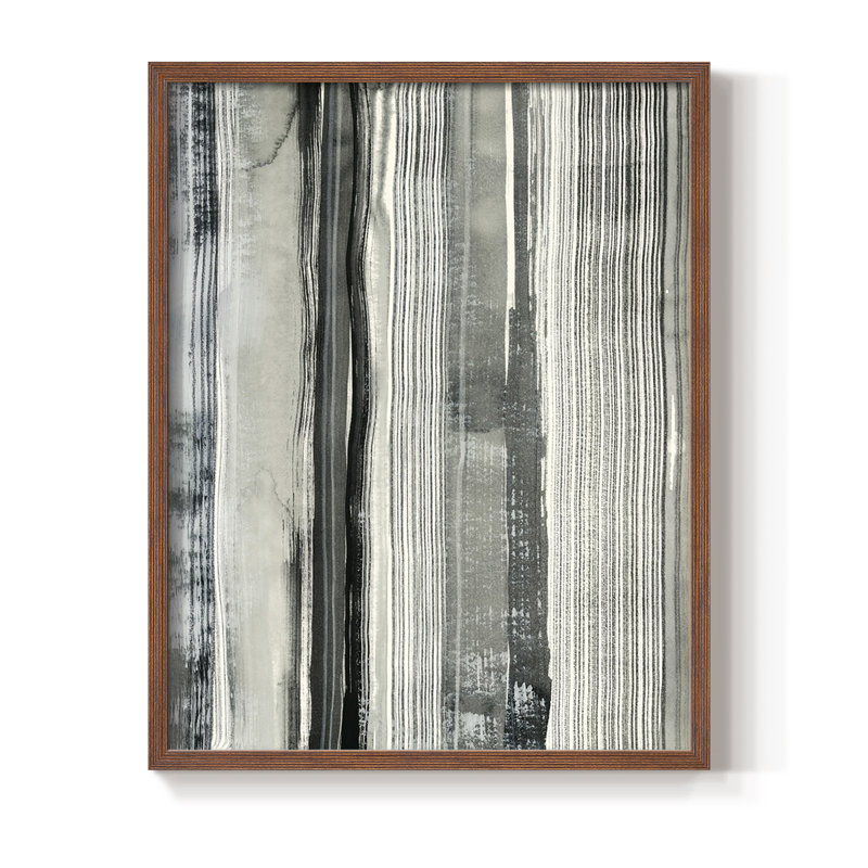 Impression encadrée «Differing Parallels II» - bois massif, H 14 po x l 11 po, Brun