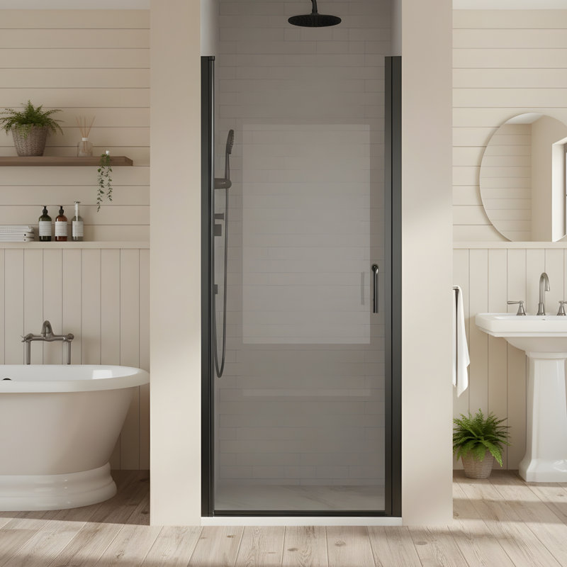 34"W x 72"H Pivot Swing Single Dlass Panel Shower Door