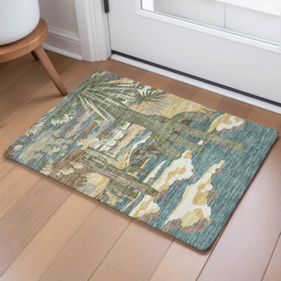 Machine Washable Indoor/Outdoor Chantille ACN2496 Americana Rug