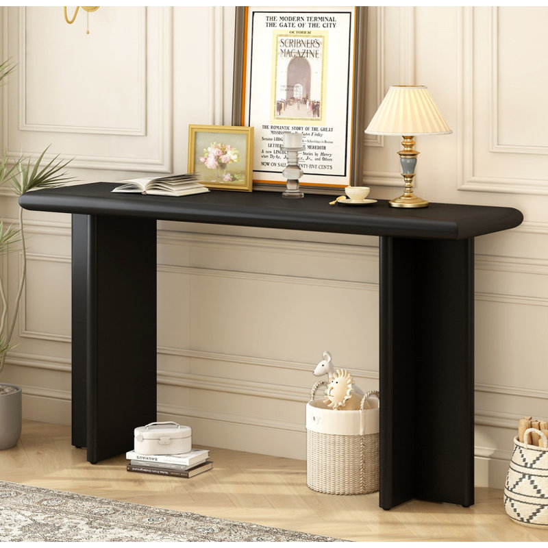 Table d'entrée moderne avec pieds en forme de L, convenant à un vestibule, un couloir, un salon, un vestibule, un couloir