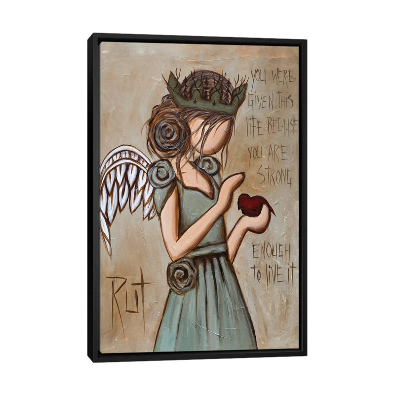 Strong Enough - Painting Print on Canvas, 101.6 cm H x 66.04 cm W, Black Framed