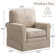Eilzabeth 33.1" W Modern Soft Wide Upholstered Striped Swivel Arm Accent Chair