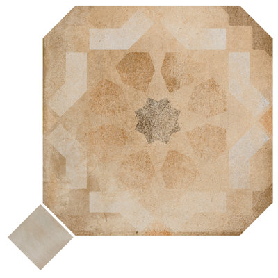 Lavande octogone avec taco 7-7 / 8 po X 7-7 / 8 po Carreau de porcelaine pour plancher et mur