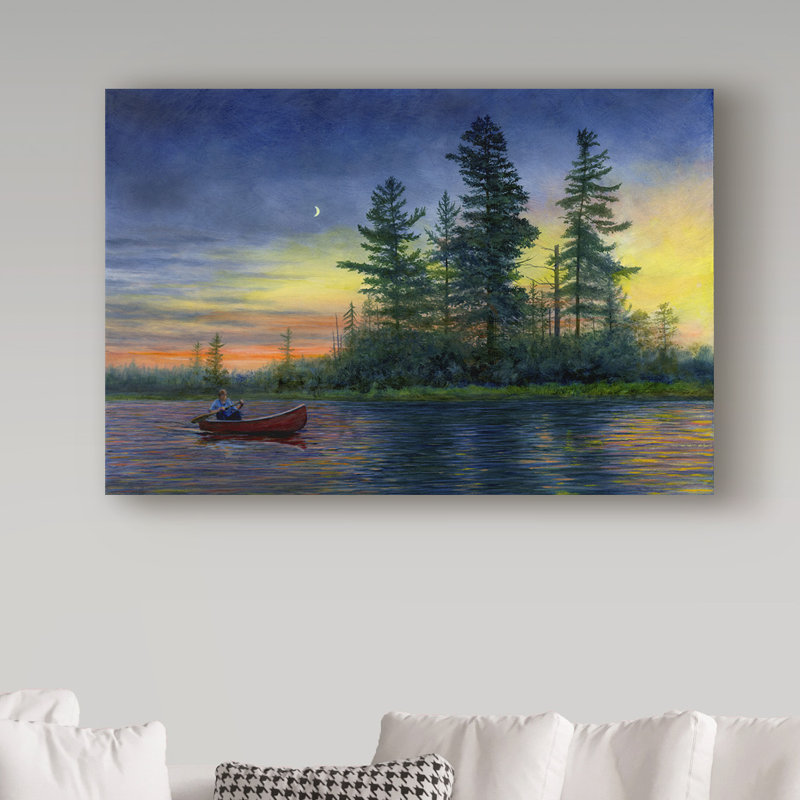 «Moon Shadow» par Ezichi, reproduction de peinture à l'huile sur toile tendue, 16 po x 24 po