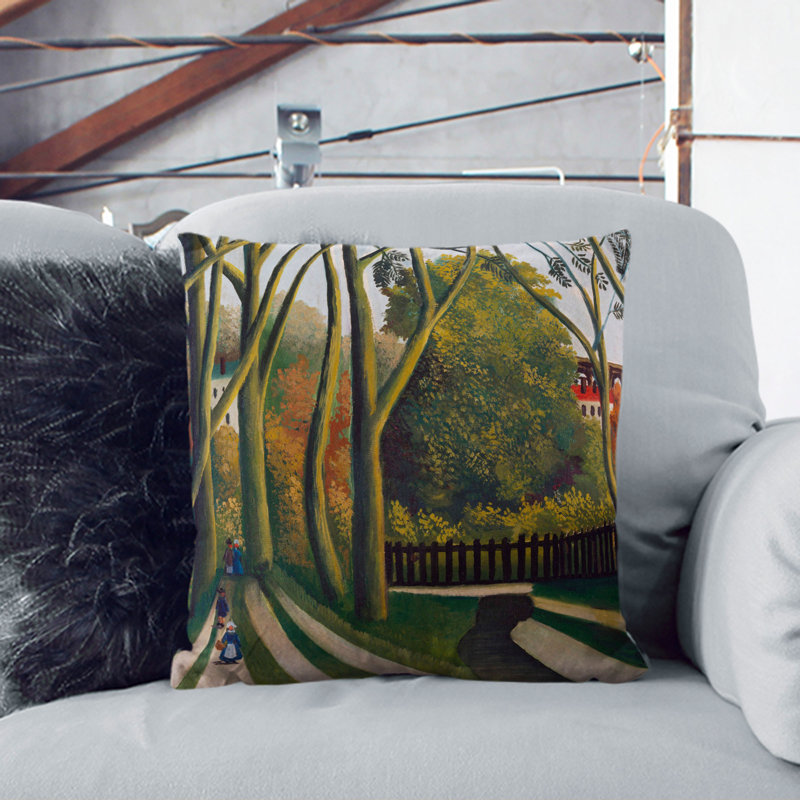 The Banks of the Bievre Scatter Cushion, 55cm H x 55cm W x 20cm D, White
