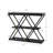 3-Tier Entryway Table, Industrial Console Sofa Table with Storage, Accent Table with Open Shelves, X-Shaped Metal Frame, Foyer Table for Entryway, Hallway-882187148