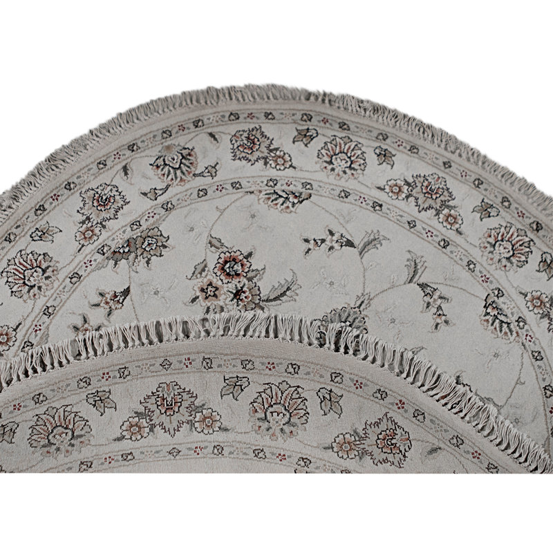 Hand Knotted Area Rug in Ivory
