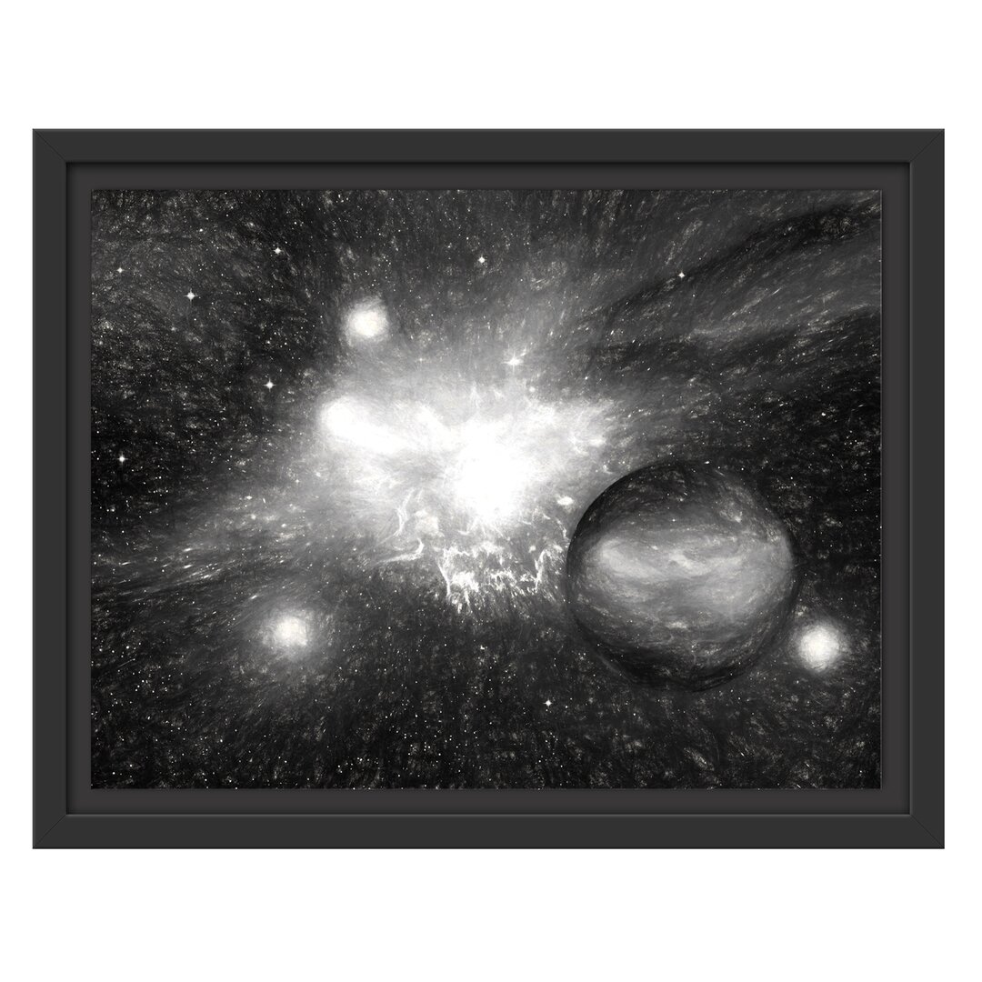 Gerahmtes Wandbild Sterne Galaxie