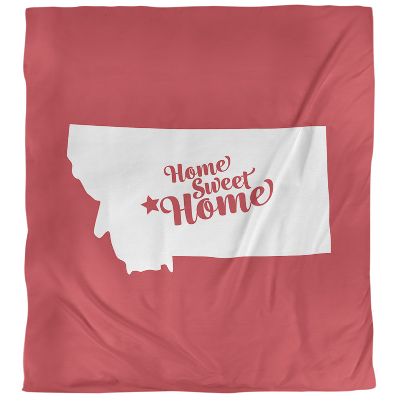 Housse de couette home hélène, Housse de couette pour très grand lit, Rouge, Microfibre
