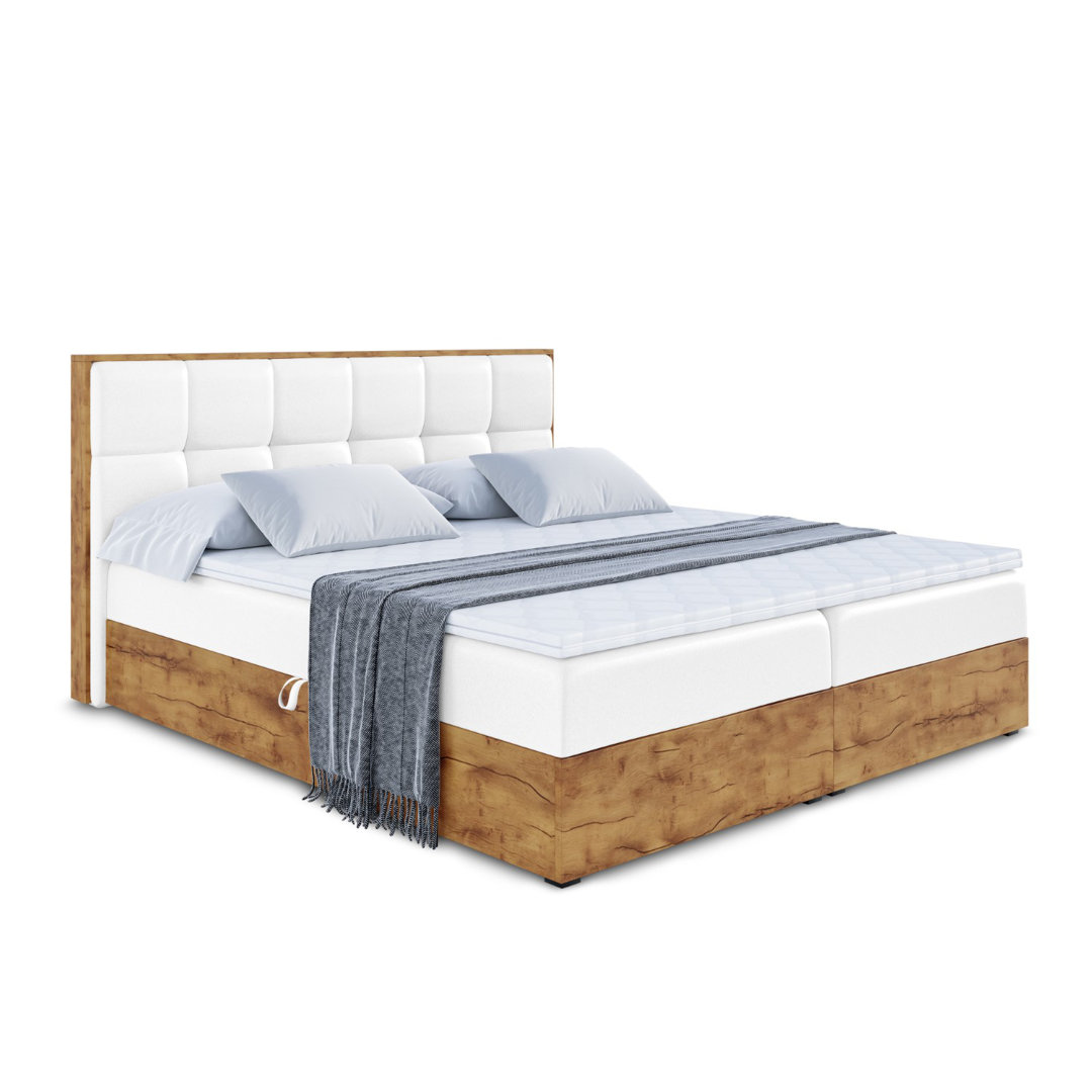 Boxspringbett Annajoy mit Topper und Bettkasten