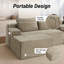 Canapé d'angle modulaire en forme de U sans armature, canapé nuage en tissu velours côtelé avec console de rangement et poufs amovibles, canapé de sol convertible pour salon-1490104416