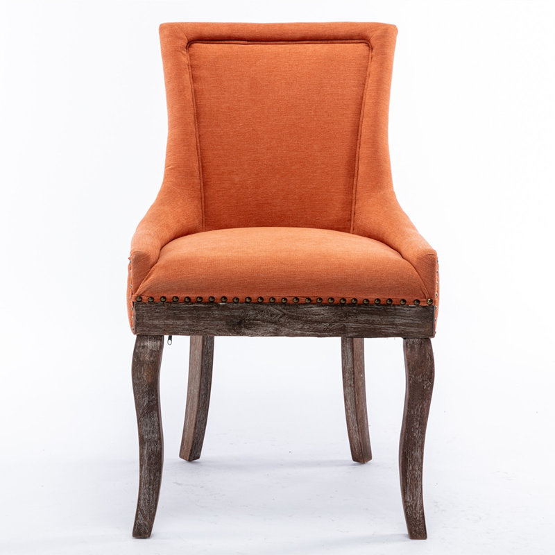 Upholstered Side Chair, Orange