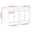 Vidaxl Kitchen Cabinet White 106 X 55 X 64 Cm Solid Pine Wood-117185120