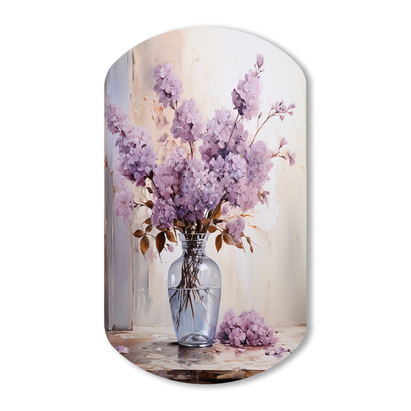 Décoration murale irrégulière en métal Gaudet - Lilas, H 31 po x l 19 po