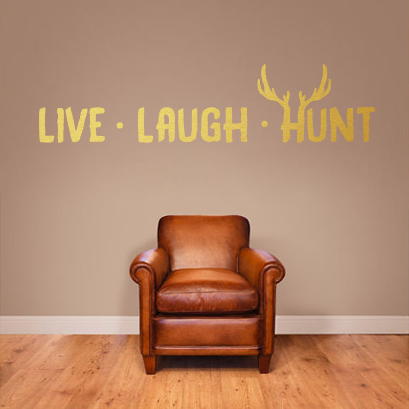 Décalcomanie murale chasse de rire live, Or