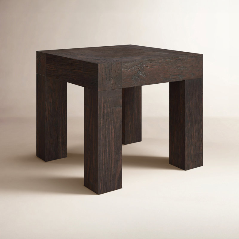 Adams Reclaimed Wood End Table, Brown