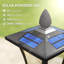 Paquet de 2 lampadaires solaires noirs avec base pour pot à fleurs